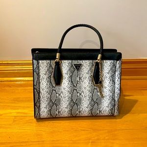 Guess snakeskin print large purse.